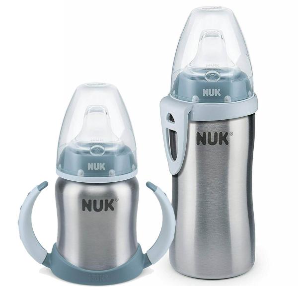 Trinklernbecher NUK Learner Cup Trinklernbecher Activ Cup SET Edelstahl 125ml+215ml